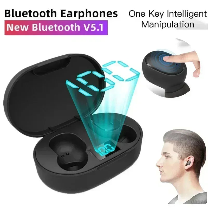 E6S LED Wireless Bluetooth Earbuds